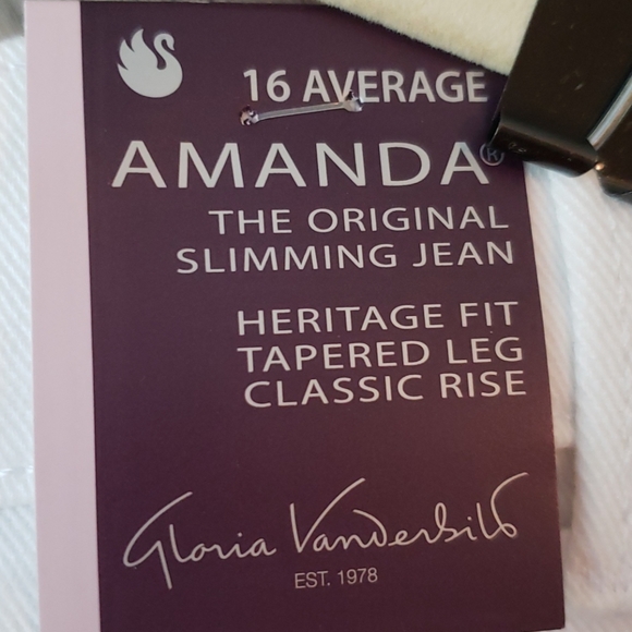 Gloria Vanderbilt Amanda Jean Size 16 White - Picture 13 of 14